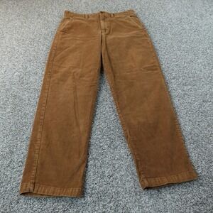 Gap Pants Mens 32X30 Brown Corduroy Cord Chino Trouser Straight Preppy Stretch